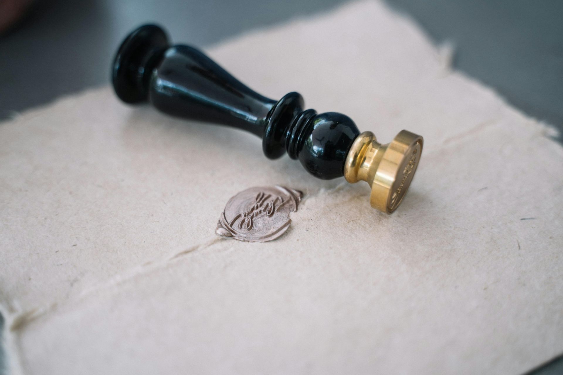 Official seal and stamped document for apostille or notarization