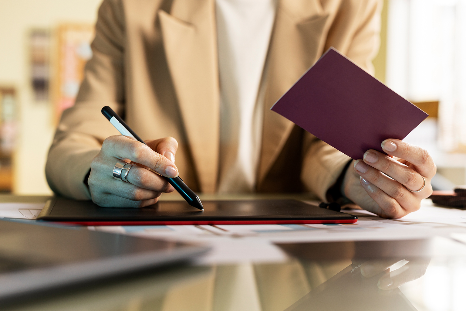 Documents and passport for international relocation and authentication