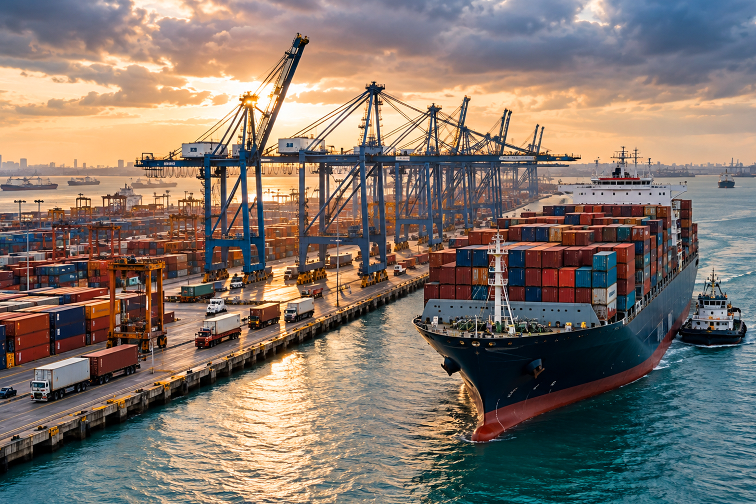 International Shipping Port Logistics